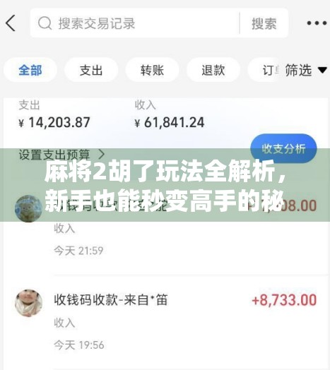 麻将2胡了玩法全解析，新手也能秒变高手的秘籍！