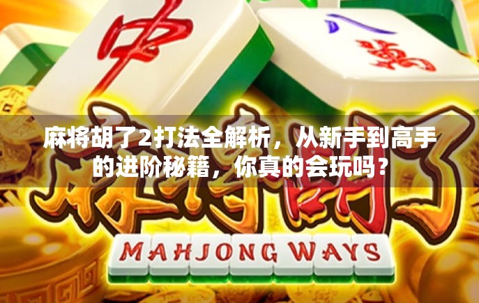 麻将胡了2打法全解析，从新手到高手的进阶秘籍，你真的会玩吗？