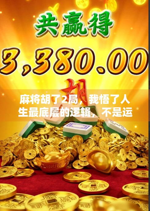 麻将胡了2局，我悟了人生最底层的逻辑，不是运气，是认知