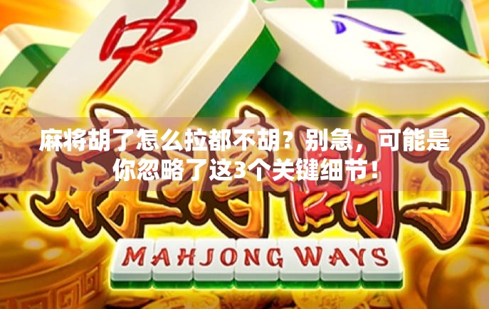 麻将胡了怎么拉都不胡？别急，可能是你忽略了这3个关键细节！