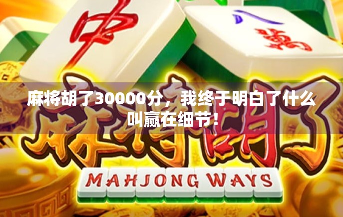 麻将胡了30000分,我终于明白了什么叫赢在细节! 麻将胡了30000分,我终于明白了什么叫赢在细节!