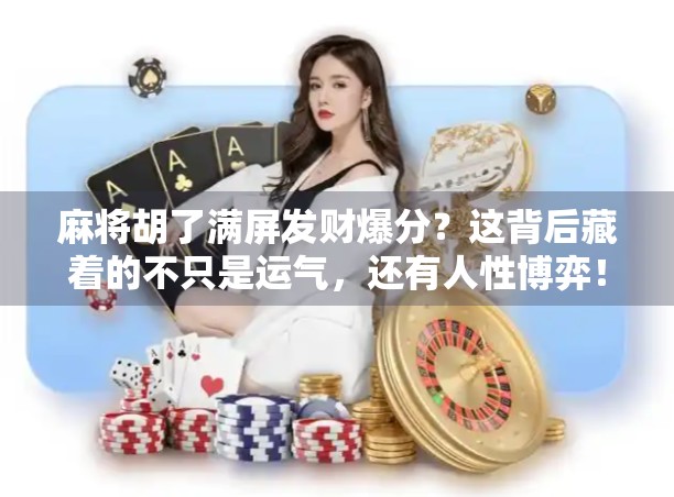 麻将胡了满屏发财爆分？这背后藏着的不只是运气，还有人性博弈！