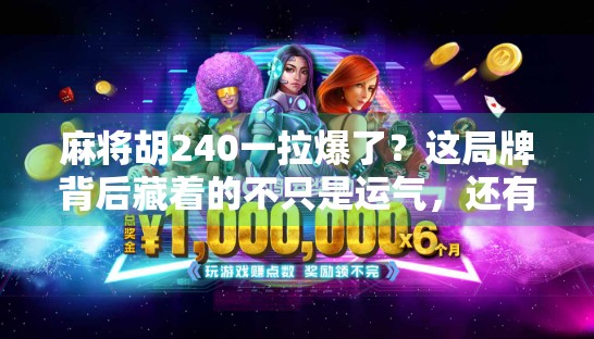 麻将胡240一拉爆了？这局牌背后藏着的不只是运气，还有人性！