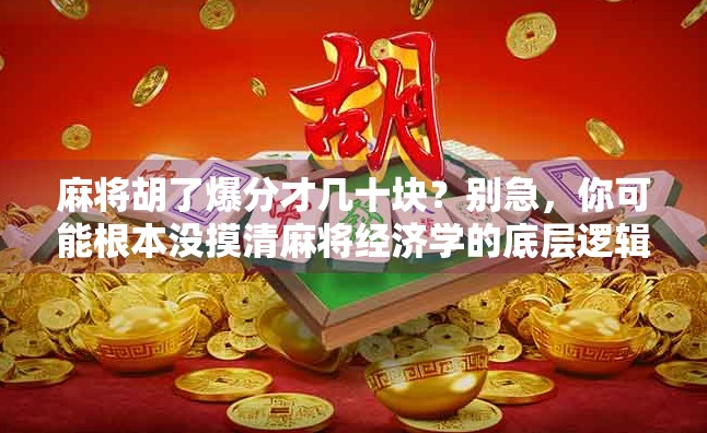 麻将胡了爆分才几十块？别急，你可能根本没摸清麻将经济学的底层逻辑！