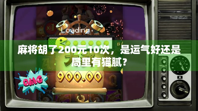麻将胡了200元10次，是运气好还是局里有猫腻？