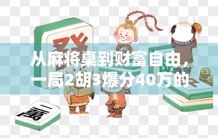 从麻将桌到财富自由，一局2胡3爆分40万的传奇逆袭之路