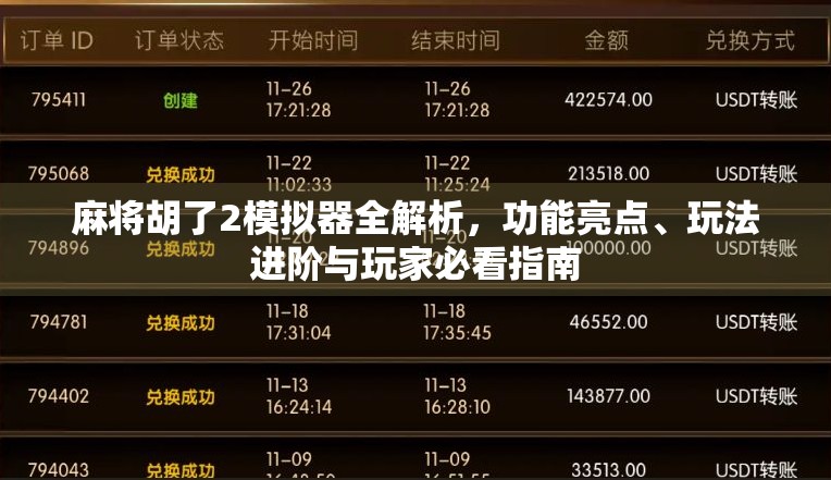 麻将胡了2模拟器全解析,功能亮点、玩法进阶与玩家必看指南